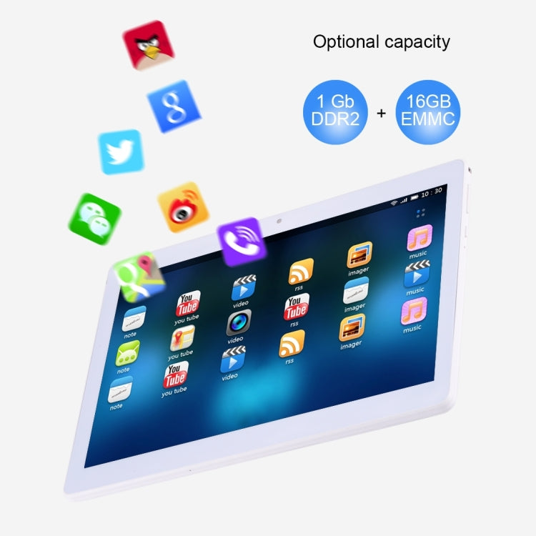 3G Call Tablet, 10.1 inch, 1GB+16GB, Android 6.0 MT6580 Quad Core 1.3GHz, Support OTG & GPS & FM & Bluetooth & WiFi & Dual SIM