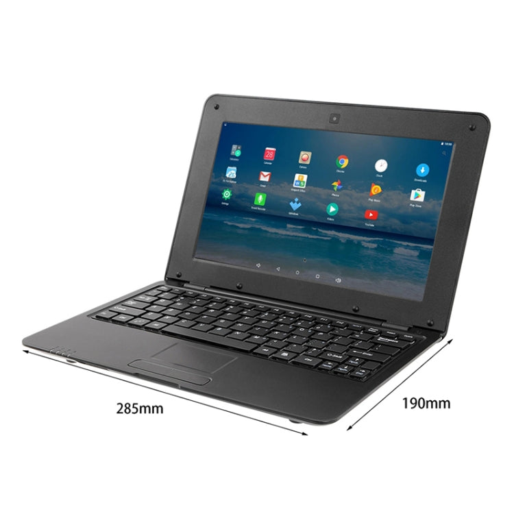 F5 Laptop, 10.1 inch, 1GB+8GB, Android 6.0 OS,  Allwinner A33 Quad Core 1.8GHz CPU, Support SD Card & Bluetooth & WiFi & RJ45, US Plug (Black)