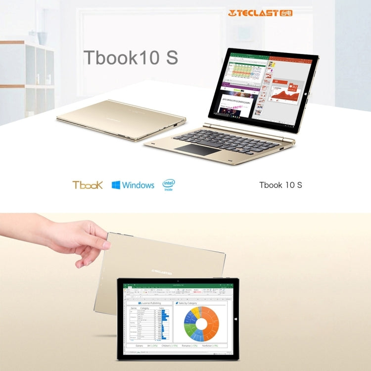 Teclast Tbook 10 S Dual OS Tablet,10.1 inch, 4GB+64GB,, Windows 10 Home + Android 5.1 Dual OS, Intel Cherry Trail X5, Support OTG / WiFi / Bluetooth 4.0 / HDMI Output / Handwriting Active Stylus Pen, with Docking Port and DC Port