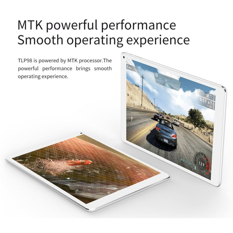 Teclast TLP98 3G Call Tablet, 9.7 inch, 2GB+32GB, Android 4.4 MT6582 Quad Core 1.3GHz, Network: 3G, Support OTG & GPS & Dual SIM & Bluetooth & WiFi (White + Silver)