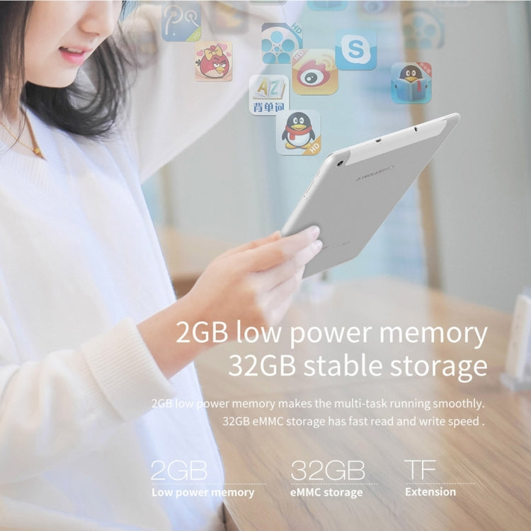 Teclast TLP98 3G Call Tablet, 9.7 inch, 2GB+32GB, Android 4.4 MT6582 Quad Core 1.3GHz, Network: 3G, Support OTG & GPS & Dual SIM & Bluetooth & WiFi (White + Silver)
