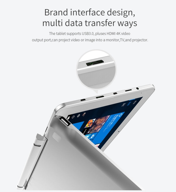 Cube iwork11 i16-T Flagship, 10.6 inch, 4GB+64GB, 2 in 1 Tablet, Windows 10.0 Intel Atom X5-Z8350 1.44GHz-1.92GHz, HDMI, WiFi, BT, without Keyboard(White)