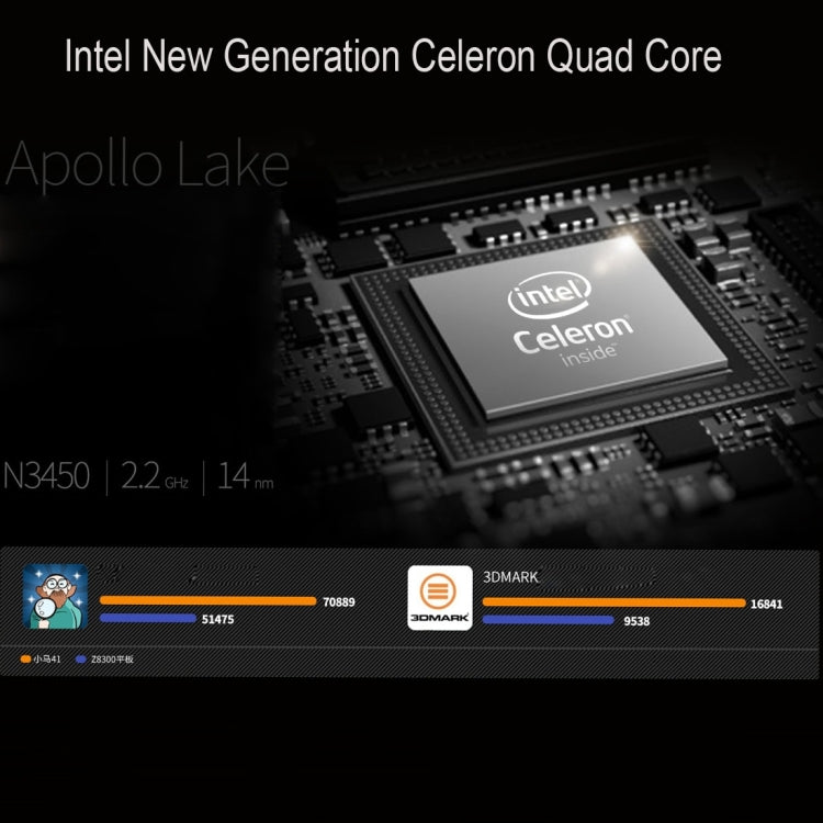 ONDA Xiaoma 41, 14 inch, 4GB+64GB, CE / FCC / ROHS / WEEE Certificated, Windows 10 Home Intel Celeron Apollo Lake Quad Core up to 2.2GHz, Support 256GB TF, WiFi, BT, 4K Video Playback, HDMI(Gold)