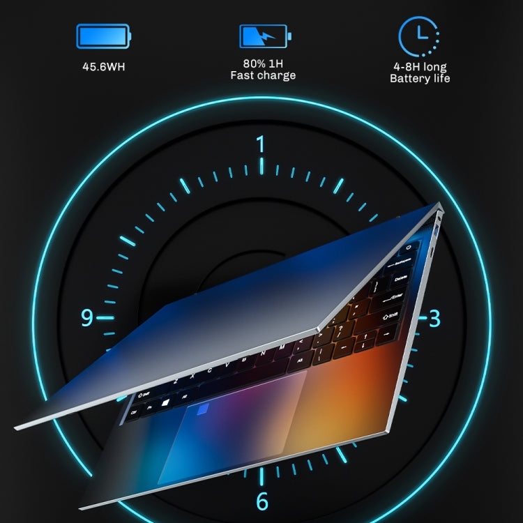 F22 Laptop, 13.5 inch, 8GB+512GB, Fingerprint Unlock, Windows 10 OS, Intel Core i3-1005G1 Dual Core 1.2-3.4Ghz, 2K Full HD Srceen, Support TF Card & Bluetooth & WiFi, US Plug (Grey)
