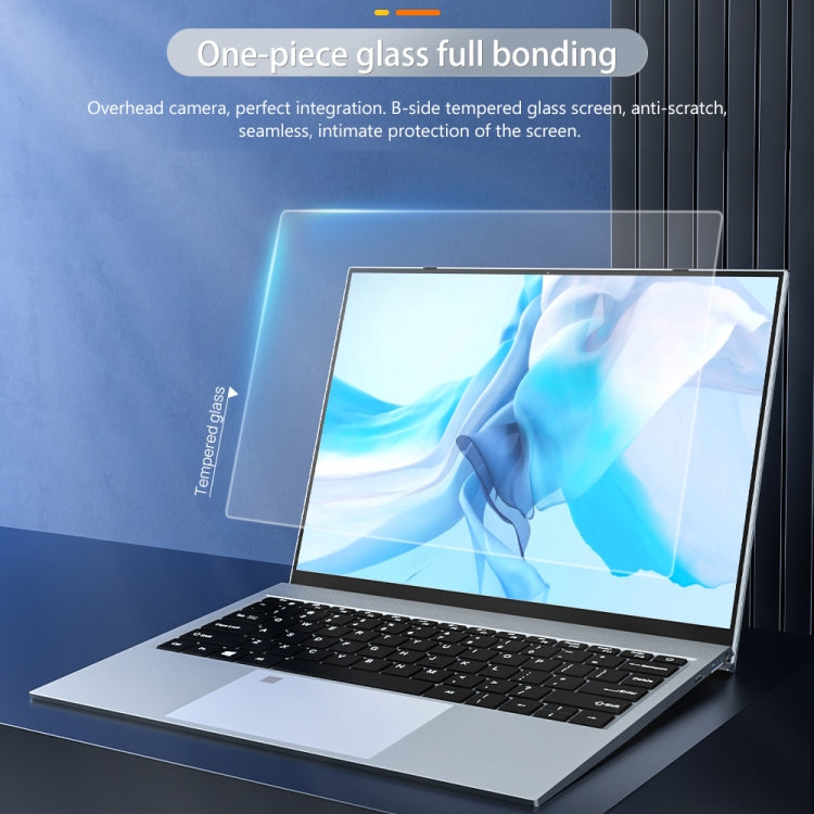 F22 Laptop, 13.5 inch, 8GB+512GB, Fingerprint Unlock, Windows 10 OS, Intel Core i3-1005G1 Dual Core 1.2-3.4Ghz, 2K Full HD Srceen, Support TF Card & Bluetooth & WiFi, US Plug (Grey)