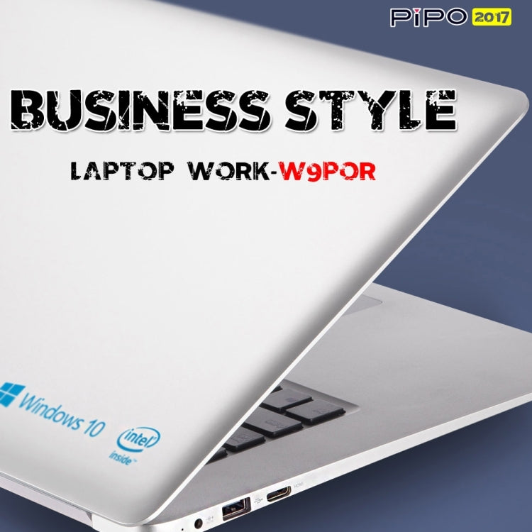 PiPO W9 Pro Laptop, 14.1 inch, 4GB+64GB, Windows 10, Intel Cherry Trail Z8350 Quad Core up to 1.92GHz, WiFi, HDMI, Bluetooth(Silver)