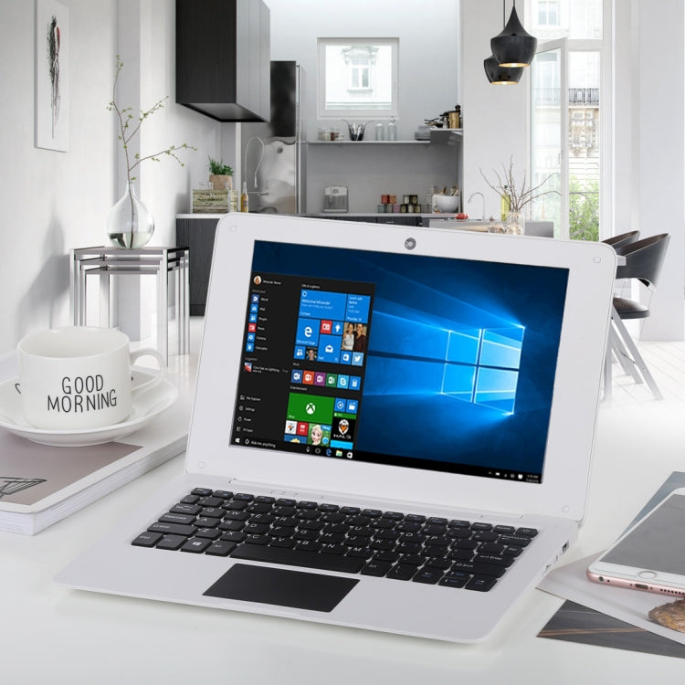 1068 Laptop, 10.1 inch, 2GB+32GB, Windows 10, Intel Atom X5-Z8350 Quad Core up to 1.92GHz, Support USB, TF Card, WiFi, Bluetooth, HDMI(White)