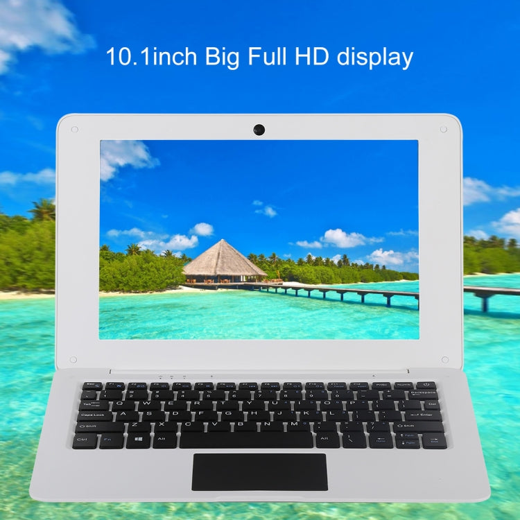 1068 Laptop, 10.1 inch, 2GB+32GB, Windows 10, Intel Atom X5-Z8350 Quad Core up to 1.92GHz, Support USB, TF Card, WiFi, Bluetooth, HDMI(White)