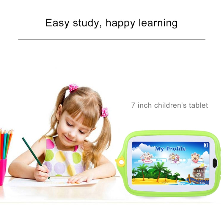 Kids Education Tablet PC, 7.0 inch, 1GB+16GB, Android 4.4 Allwinner A33 Quad Core, WiFi / Bluetooth, with Holder Silicone Case