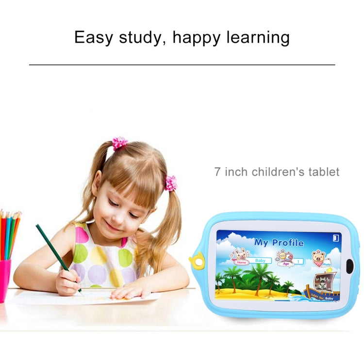 Kids Education Tablet PC, 7.0 inch, 1GB+16GB, Android 4.4 Allwinner A33 Quad Core, WiFi / Bluetooth, with Holder Silicone Case