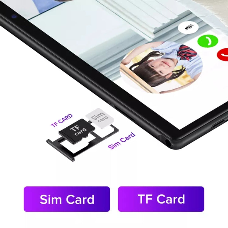 S3 4G Phone Call Tablet PC, 10.1 inch, 2GB+32GB, 2.5D Curved Screen Android 10.0 Unisoc SC9863A Octa-core Cortex A55 1.6GHz, Support Dual SIM / WiFi / Bluetooth / GPS / OTG (Black+Blue)