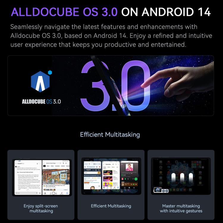 ALLDOCUBE iPlay 60 Mini Pro 4G LTE Tablet, 8GB+256GB, 8.4 inch Android 14 MTK Helio G99 Octa Core  - Dark Gray