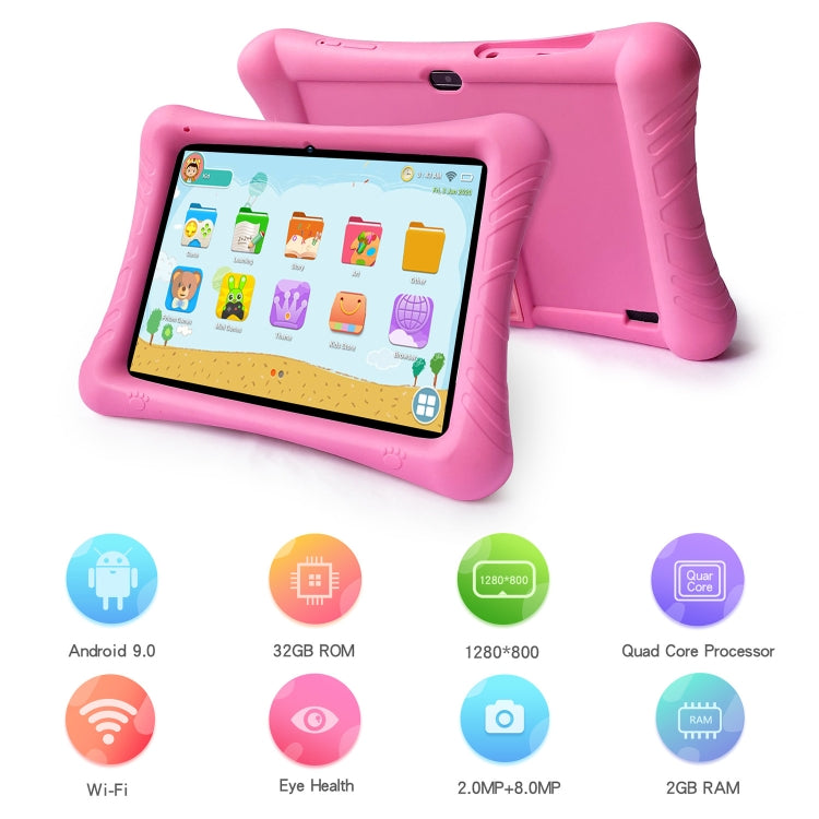 Qunyico Y10 Kids Tablet PC, 10.1 inch, 2GB+32GB, Android 10 Allwinner A100 Quad Core CPU, Support 2.4G WiFi / Bluetooth, Global Version with Google Play, US Plug