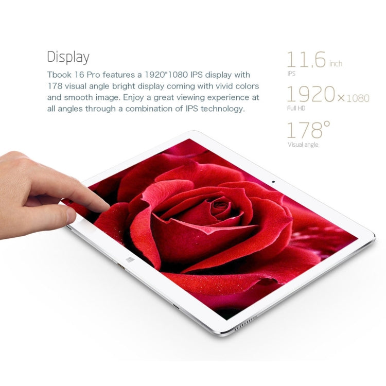 Teclast Tbook 16 Pro Dual OS Tablet, 11.6 inch, 4GB+64GB, Windows 10 Home & Android 5.1, Intel Cherry Trail Z8350 1.84GHz, Support OTG, HDMI