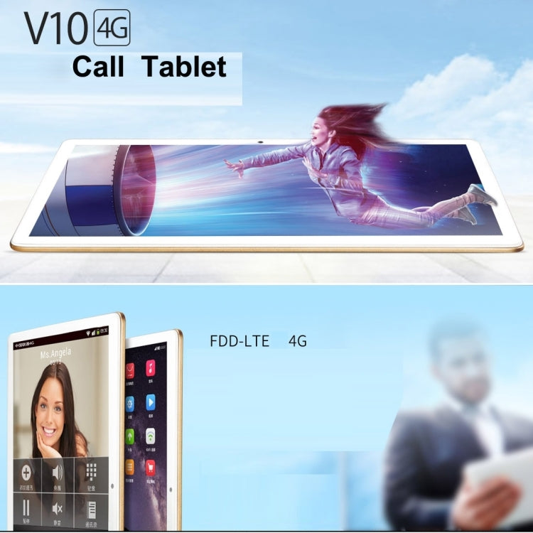 ONDA V10 4G Calling Tablet, 10.1 inch, 2GB+32GB, CE / FCC / ROHS / WEEE Certificated, Dual SIM, Dual Camera, ONDA ROM 2.0 (Based on Android 7.0 OS), MTK6753 Octa Core 1.3GHz, Support 128GB Micro SD / TF Card, WiFi, Bluetooth 4.0, GPS, FM