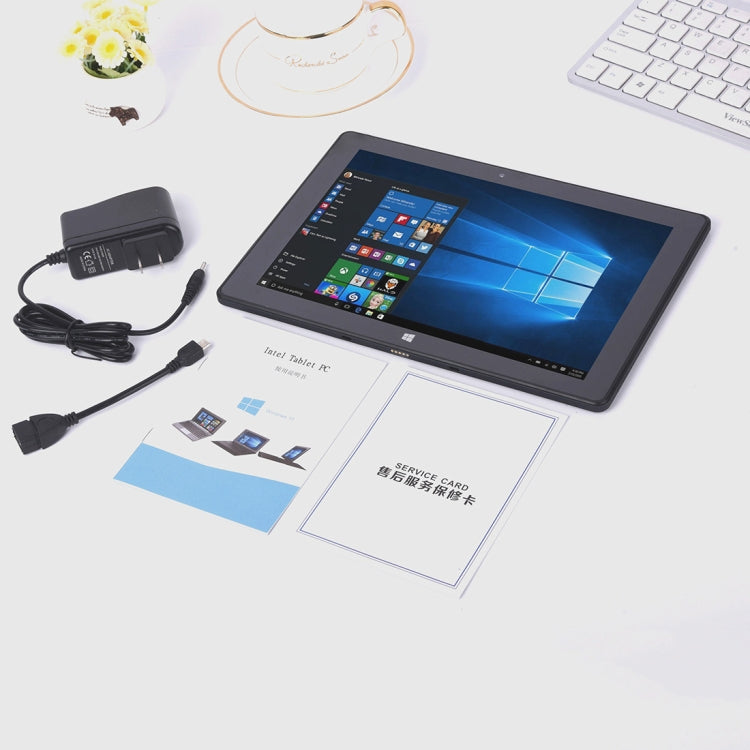 T6 W1718 2 in 1 Tablet PC, 10.1 inch, 4GB+64GB, Windows 10 Intel Gemini Lake Celeron N4000 1.1GHz~2.6GHz,  Support WiFi & BT & HDMI & Type-C, Keyboard Not Included(Black Blue)