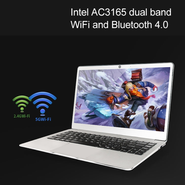 Jumper EZbook 3 Plus Laptop, 14.0 inch, 8GB+128GB, 9600mAh Battery, Windows 10 Intel Kaby Lake 7Y30 Dual Core 1.0GHz-2.6GHz, Support TF Card & WiFi & Micro HDMI & Bluetooth(Aurora Silver)