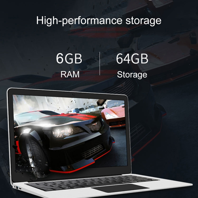 Jumper EZbook 3 SL Laptop, 13.3 inch, 6GB+64GB, 9000mAh Battery, Windows 10 Intel Apollo Lake N3450 Quad Core 1.1GHz-2.2GHz, Support TF Card & WiFi & Mini HDMI & Bluetooth(Aurora Silver)