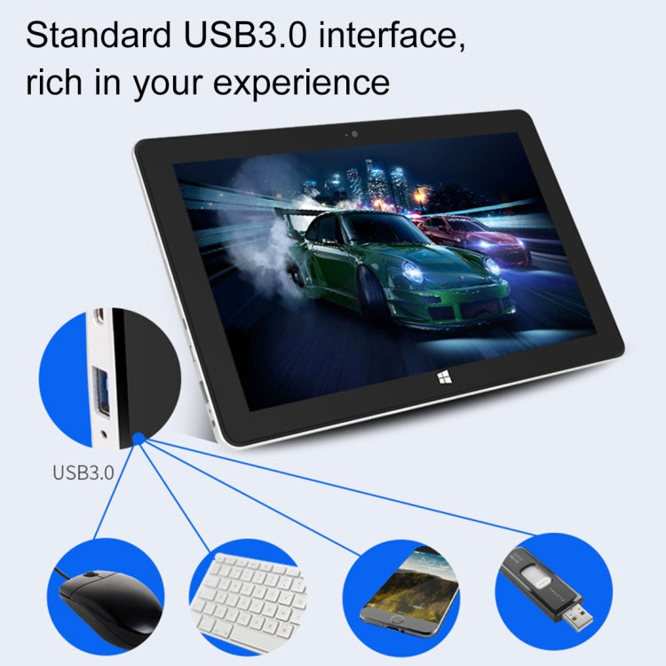 Jumper EZpad 6 Pro Tablet PC, 11.6 inch, 6GB+64GB, Windows 10 Intel Apollo Lake N3450 Quad Core or Intel Atom E3950 Quad Core 1.1GHz-2.2GHz, Support TF Card & Bluetooth & WiFi & Micro HDMI, Not Included Keyboard, Random CPU Delivery (Aurora Silver)