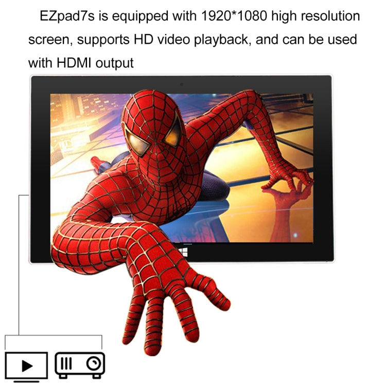 Jumper EZpad 7s Tablet PC, 10.8 inch, 4GB+64GB, Windows 10 Intel Cherry Trail X5-Z8350 Quad Core 1.44GHz-1.92GHz, Support TF Card & Bluetooth & WiFi & Mini HDMI, Not Included Keyboard(Aurora Silver)