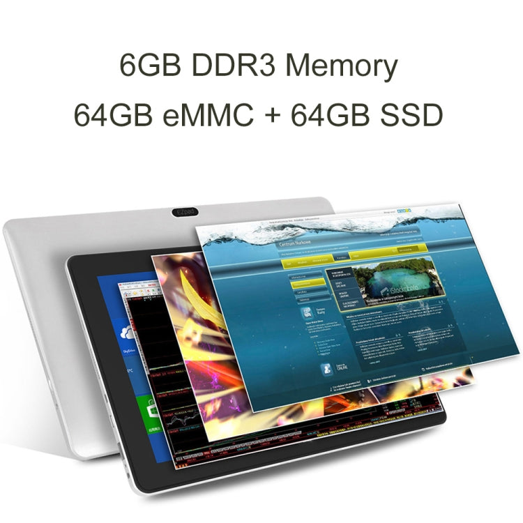 Jumper EZpad 6s Pro Tablet PC, 11.6 inch, 6GB+128GB, Windows 10 Intel Atom E3950 Quad Core 1.1GHz-2.2GHz, Support TF Card & Bluetooth & WiFi & Mini HDMI, Not Included Keyboard (Aurora Silver)