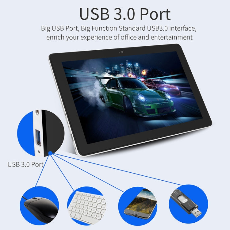 Jumper EZpad 6s Pro Tablet PC, 11.6 inch, 6GB+128GB, Windows 10 Intel Atom E3950 Quad Core 1.1GHz-2.2GHz, Support TF Card & Bluetooth & WiFi & Mini HDMI, Not Included Keyboard (Aurora Silver)