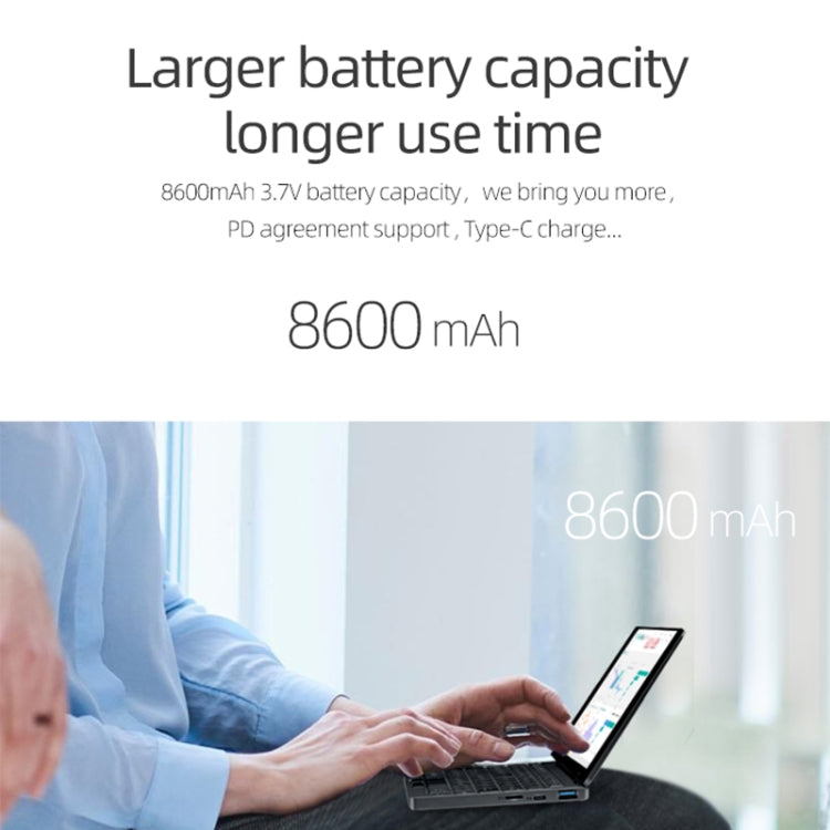 ONE-NETBOOK OneMix 3s Laptop, 8.4 inch, 8GB+256GB, Windows 10 Home, Intel CoRE M3-8100Y, Support Dual Band WiFi & Bluetooth & Fingerprint Unlock(Black)
