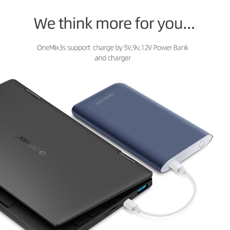 ONE-NETBOOK OneMix 3s Laptop, 8.4 inch, 8GB+256GB, Windows 10 Home, Intel CoRE M3-8100Y, Support Dual Band WiFi & Bluetooth & Fingerprint Unlock(Black)