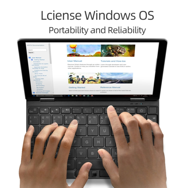 ONE-NETBOOK OneMix 3s Laptop, 8.4 inch, 8GB+256GB, Windows 10 Home, Intel CoRE M3-8100Y, Support Dual Band WiFi & Bluetooth & Fingerprint Unlock(Black)