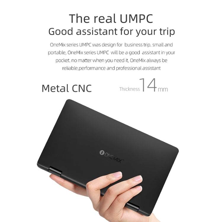 ONE-NETBOOK OneMix 3s Laptop, 8.4 inch, 8GB+256GB, Windows 10 Home, Intel CoRE M3-8100Y, Support Dual Band WiFi & Bluetooth & Fingerprint Unlock(Black)