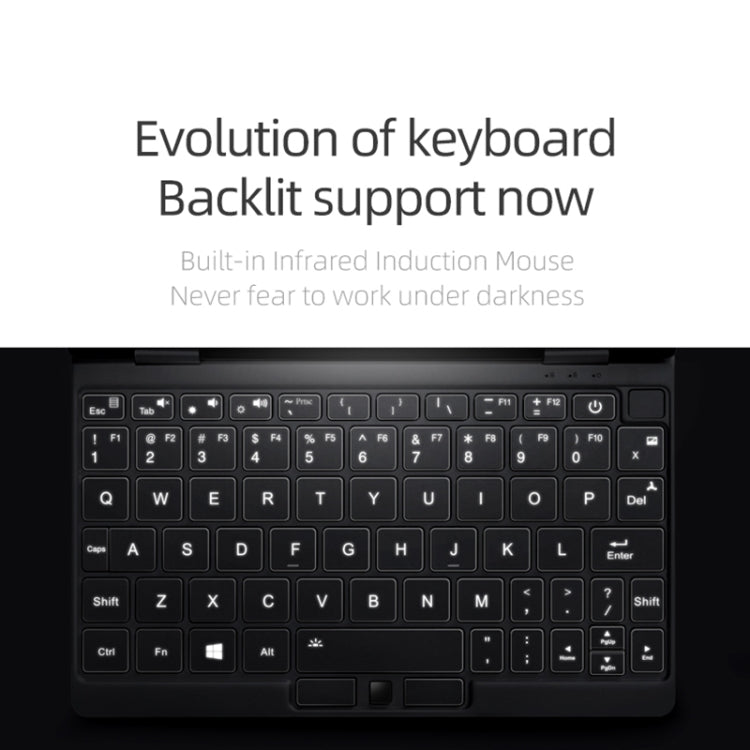 ONE-NETBOOK OneMix 3s Laptop, 8.4 inch, 8GB+256GB, Windows 10 Home, Intel CoRE M3-8100Y, Support Dual Band WiFi & Bluetooth & Fingerprint Unlock(Black)