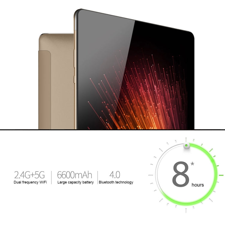 ONDA V10 Plus Tablet, 10.1 inch, 2GB+32GB, Android 6.0 MT8173 Quad Core 2.0GHz, Support 256GB TF Card, Dual Band WiFi, Bluetooth, 4K, US Plug(Gold)