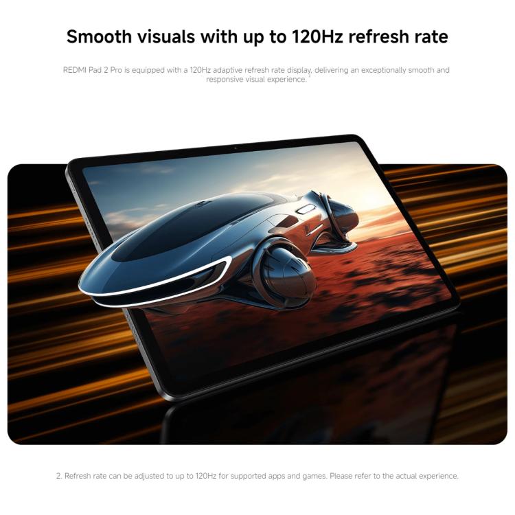 REDMI Pad 2 Pro 12.1 inch Soft Light Screen Tablet PC, 12GB+256GB, HyperOS 3, Snapdragon 7s Gen4 Octa Core CPU  - Dark Gray