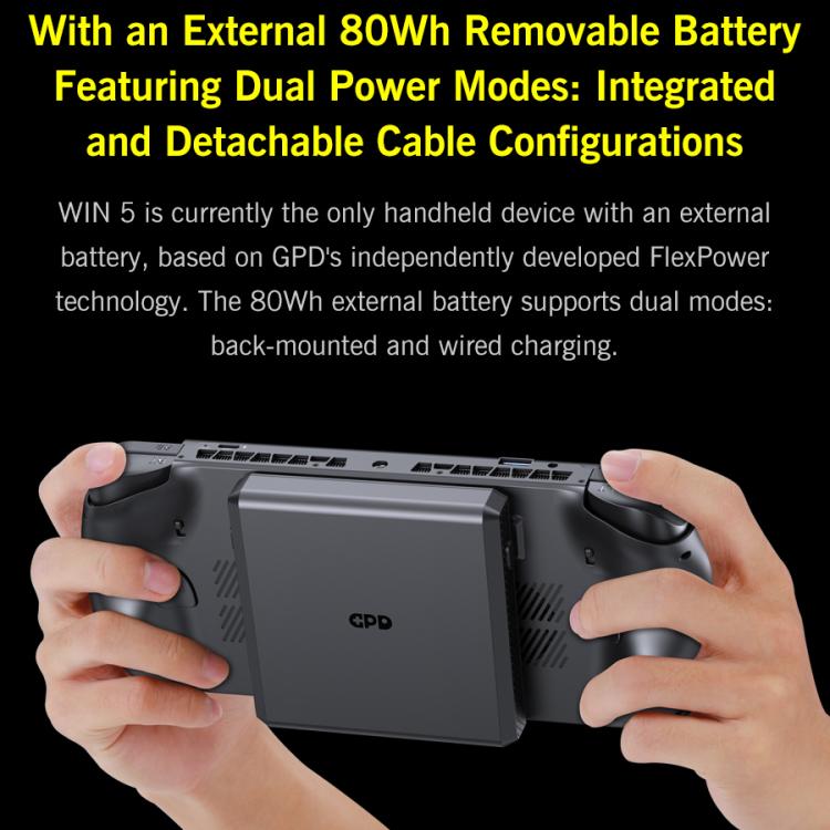 GPD WIN 5 Handheld Game Console, 32GB+1TB, 7 inch Windows 11 OS AMD Ryzen AI Max 385 CPU, EU Plug