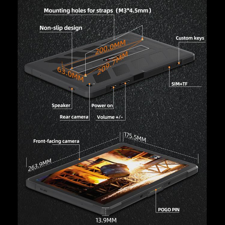 CENAVA A109TB IP68 Rugged Tablet PC, 8GB+128GB, 10.95 inch Android 14 MT6789V Octa Core, 4G Network, AU Plug