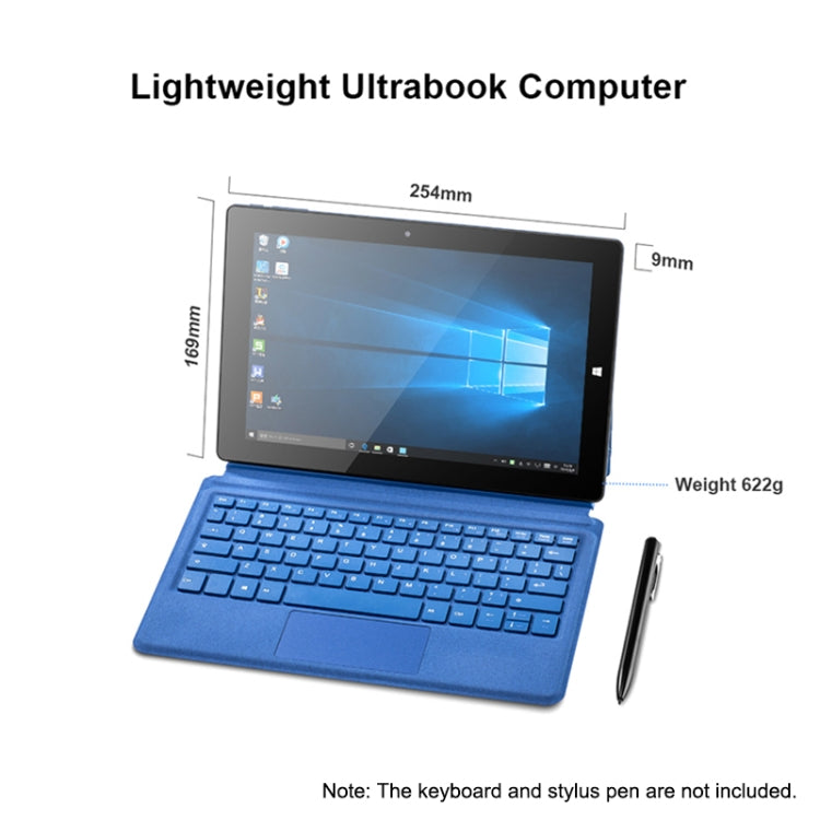 W10 2 in 1 Tablet PC, 10.1 inch, 6GB+64GB, Windows 10 System, Intel Gemini Lake N4120 Quad Core up to 2.6GHz, without Keyboard & Stylus Pen, Support Dual Band WiFi & Bluetooth & TF Card & HDMI, US Plug