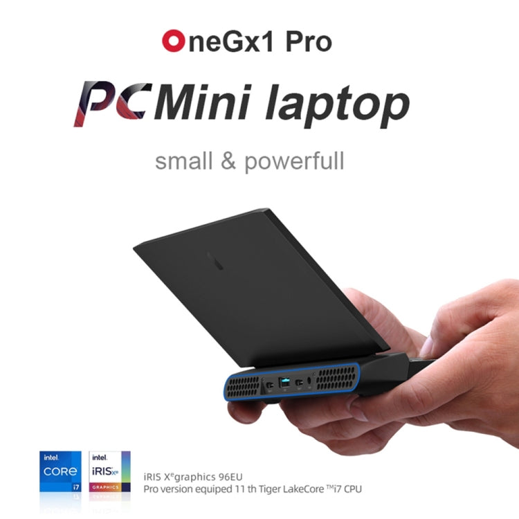 OneGx1 Pro PC Mini Laptop, 7.0 inch, 16GB+1TB, WiFi Version, Windows 10, Intel Core i7-1160G7 1.2-2.1GHz, Urbo 4.4GHz, 12000mAh Battery, Support  WiFi & BT, with GamePad(Black)