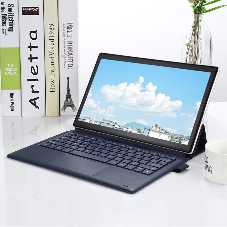 HSD116 4G Phone Call Tablet PC, 11.6 inch, 4GB+32GB, Android 9.0 MT6762 Octa Core up to 2.0GHz, with Keyboard Leather Case, Support Bluetooth & WiFi & GPS & OTG & Dual SIM (Silver+Blue)
