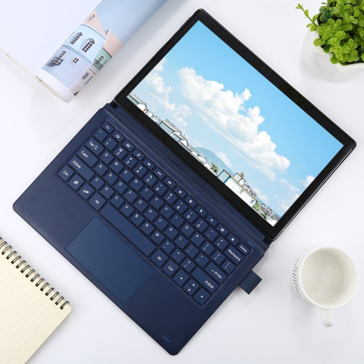 HSD116 4G Phone Call Tablet PC, 11.6 inch, 4GB+32GB, Android 9.0 MT6762 Octa Core up to 2.0GHz, with Keyboard Leather Case, Support Bluetooth & WiFi & GPS & OTG & Dual SIM (Silver+Blue)
