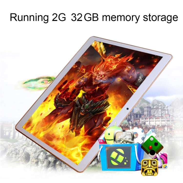 4G Phone Call, Tablet PC, 10.1 inch, 2GB+32GB, Support Google Play, Android 7.0 MTK6753 Cortex-A53 Octa Core 1.5GHz, Dual SIM, Support GPS, OTG, WiFi, Bluetooth