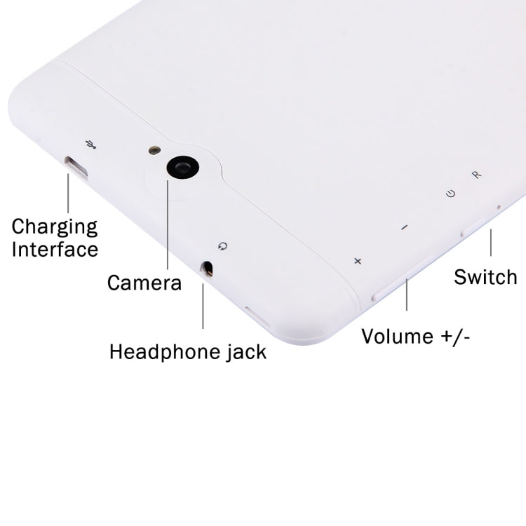 4G Phone Call Tablet PC, 7.0 inch, 1GB+8GB, Android 6.0 MTK8735M Quad Core ARM Cortex A53 1.0GHz, OTG, WiFi, Bluetooth, GPS, Dual SIM(White)