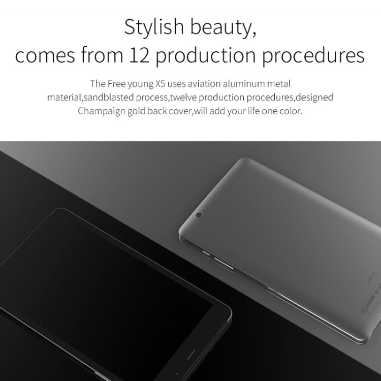 ALLDOCUBE Free Young X5 T8 Pro 4G Call Tablet, 8 inch, 3GB+32GB, OGS Screen Android 7.0 MTK MT8783V-CT Octa Core 1.5GHz, Support OTG & GPS & FM & Bluetooth & WiFi & Dual SIM (Black + Grey)