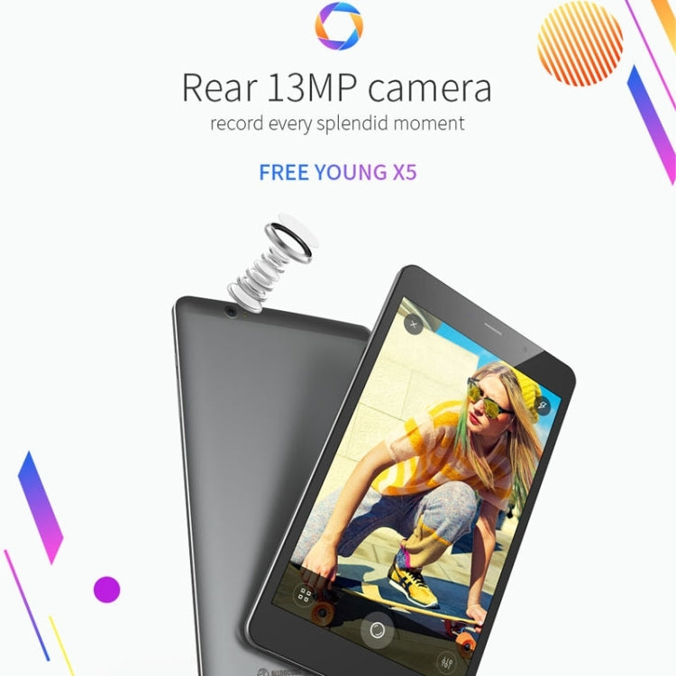 ALLDOCUBE Free Young X5 T8 Pro 4G Call Tablet, 8 inch, 3GB+32GB, OGS Screen Android 7.0 MTK MT8783V-CT Octa Core 1.5GHz, Support OTG & GPS & FM & Bluetooth & WiFi & Dual SIM (Black + Grey)