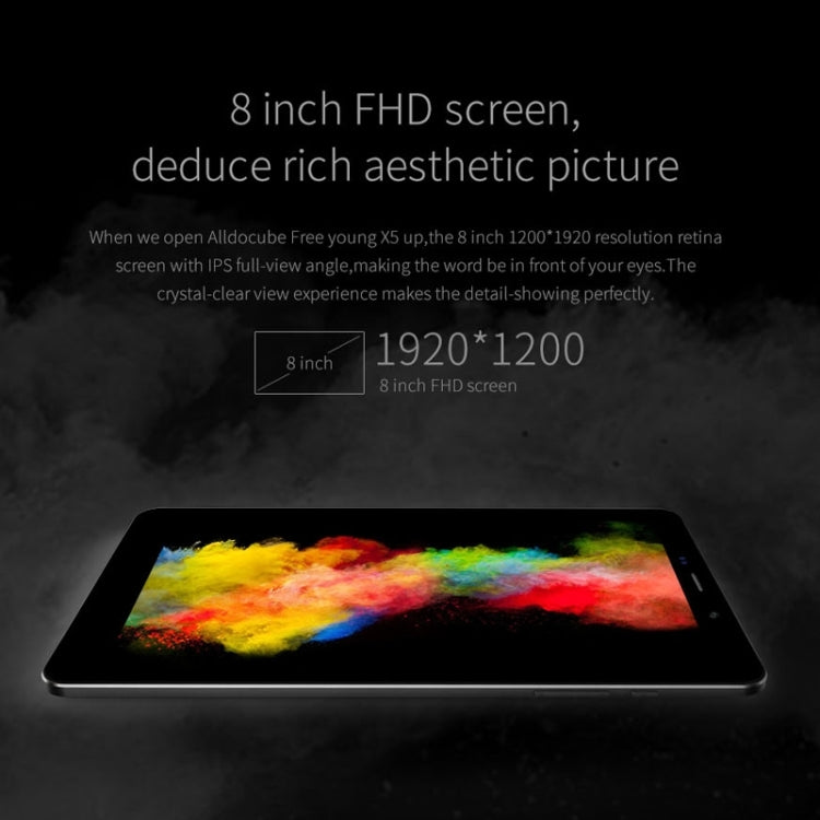 ALLDOCUBE Free Young X5 T8 Pro 4G Call Tablet, 8 inch, 3GB+32GB, OGS Screen Android 7.0 MTK MT8783V-CT Octa Core 1.5GHz, Support OTG & GPS & FM & Bluetooth & WiFi & Dual SIM (Black + Grey)