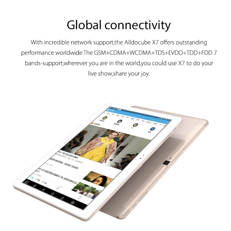 Cube Free Young X7 T10 Plus 4G Call Tablet, 3GB+32GB, 10.1 inch, Android 6.0 MTK MT8783V-CT Octa Core 1.5GHz, Support OTG & GPS & FM & Bluetooth & WiFi (White + Gold)
