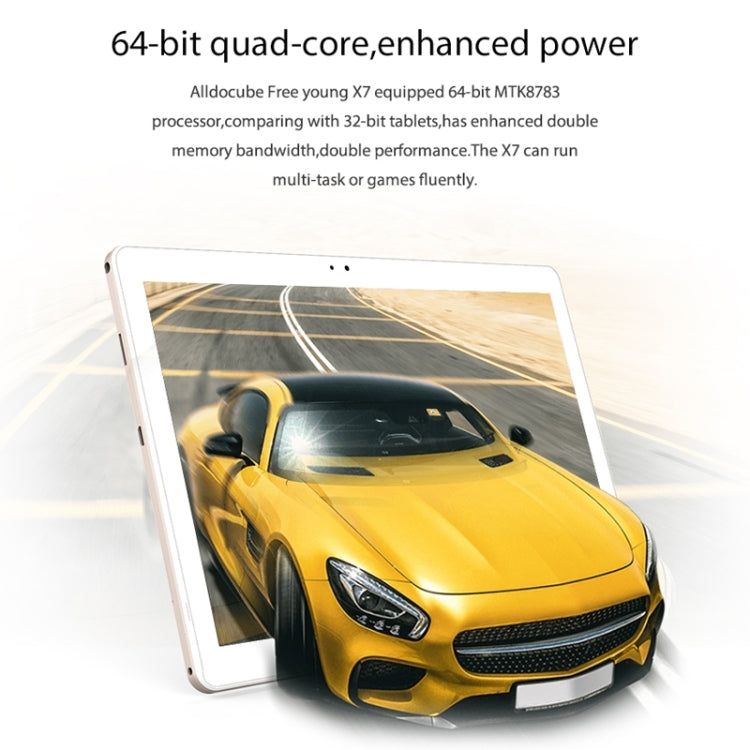 Cube Free Young X7 T10 Plus 4G Call Tablet, 3GB+32GB, 10.1 inch, Android 6.0 MTK MT8783V-CT Octa Core 1.5GHz, Support OTG & GPS & FM & Bluetooth & WiFi (White + Gold)