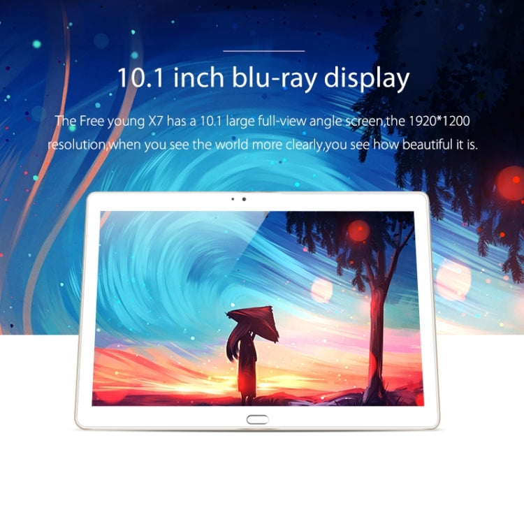 Cube Free Young X7 T10 Plus 4G Call Tablet, 3GB+32GB, 10.1 inch, Android 6.0 MTK MT8783V-CT Octa Core 1.5GHz, Support OTG & GPS & FM & Bluetooth & WiFi (White + Gold)