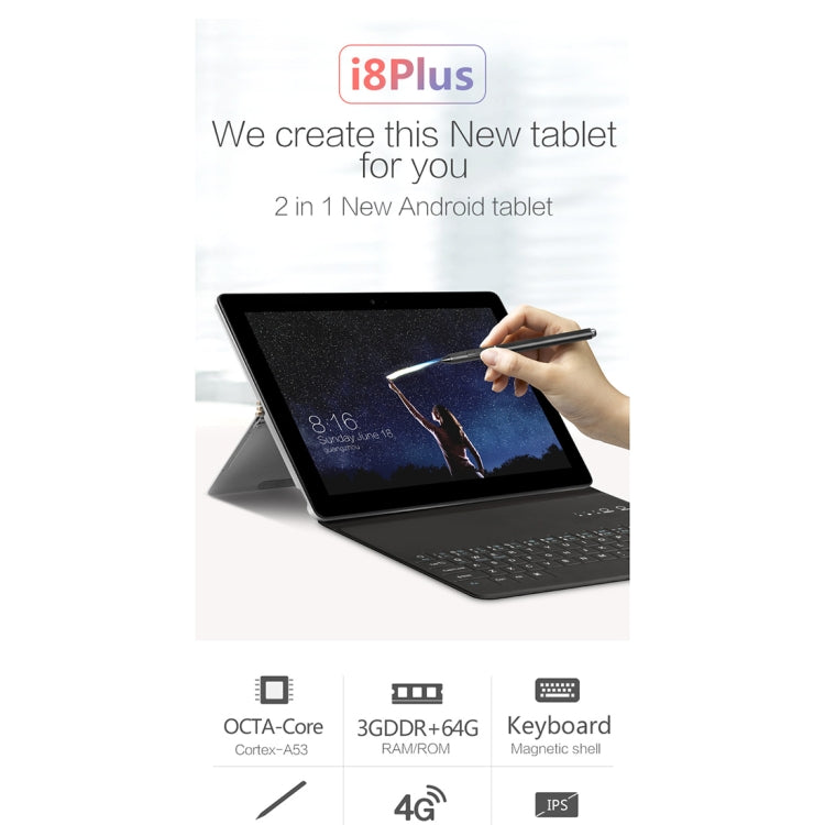 VOYO i8 Plus 4G Calling Tablet, 10.1 inch, 3GB+64GB, Android 7.0 MT6753 Octa Core 1.5GHz, Network: 4G, Support Dual SIM Card & TF Card & OTG & GPS & Bluetooth & WiFi & G-Sensor