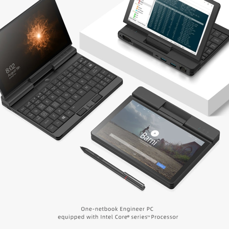 ONE-NETBOOK Engineer PC, 7.0 inch, 8GB+512GB, Windows 10 Intel Core M3-8100Y, Support Dual Band WiFi & Bluetooth & TF Card Expansion & Fingerprint Unlock(Black)