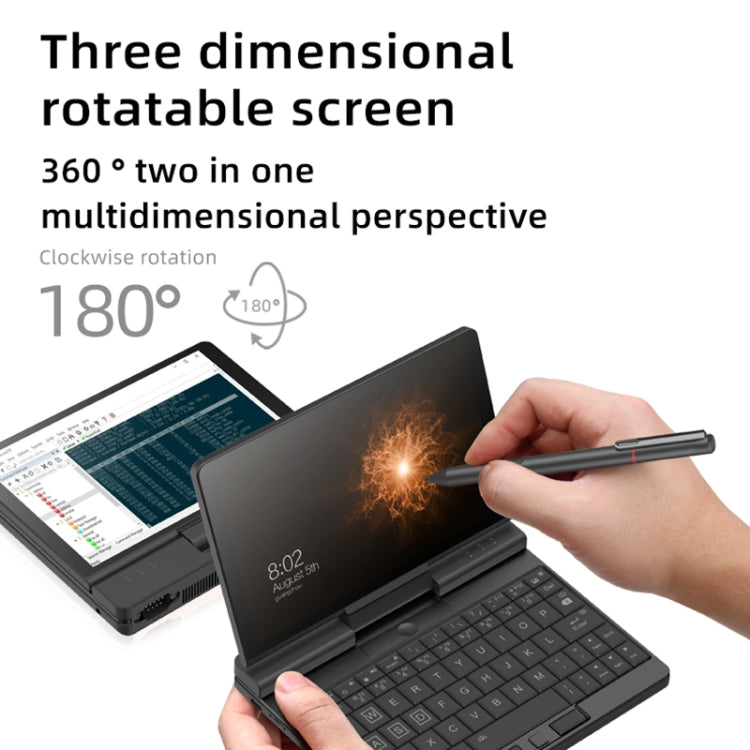 ONE-NETBOOK Engineer PC, 7.0 inch, 8GB+512GB, Windows 10 Intel Core M3-8100Y, Support Dual Band WiFi & Bluetooth & TF Card Expansion & Fingerprint Unlock(Black)